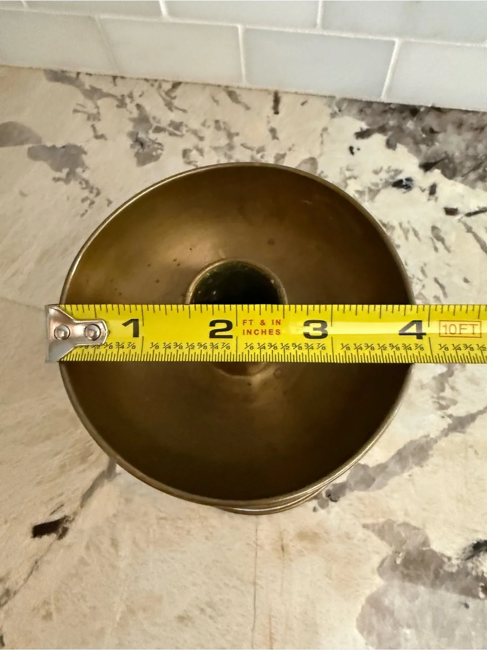 Deco Brass Candleholder